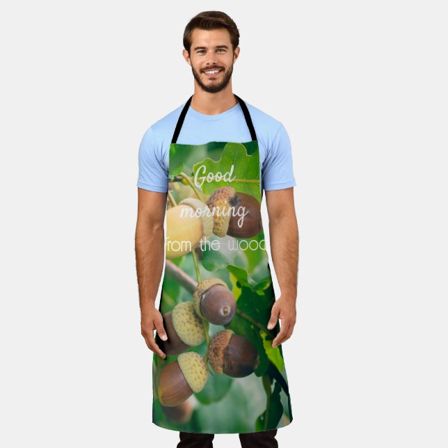 Delantal Ramas de roble con bellotas (Gastado)