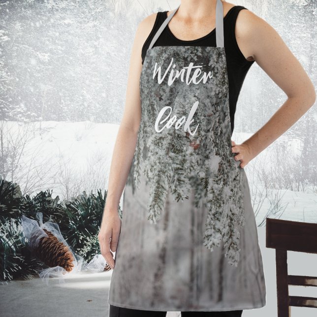 Delantal Ramas escarpadas y un bosque cubierto de nieve (Subido por el creador)