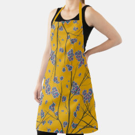 Delantal Ramas peculiares Mostaza Apron grande