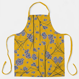 Delantal Ramas peculiares Mostaza Apron grande