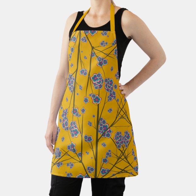 Delantal Ramas peculiares Mustard Medium Apron (in situ)
