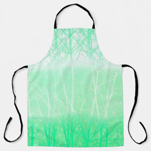 Delantal Ramas Verdes Menta Niebla Helada