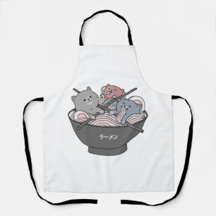 Delantal Ramen de gato Kawaii