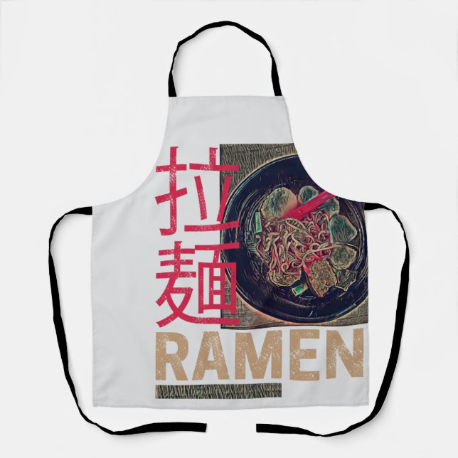 Delantal Ramen Japonés Noodle Anime Vintage (Anverso)
