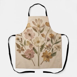 Delantal Ramillete Botánico de Flores Silvestres Prensadas