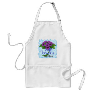 Delantal Ramo de flores de violetas