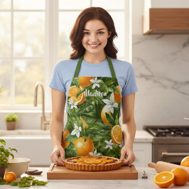 Delantal Ramos de Flor de Naranja Personalizados Regalo de