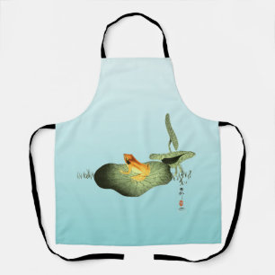 Delantal Rana amarilla en Lotus Leaf