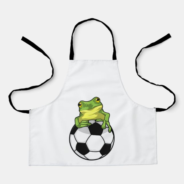 Delantal Rana con balón de fútbol (Anverso)