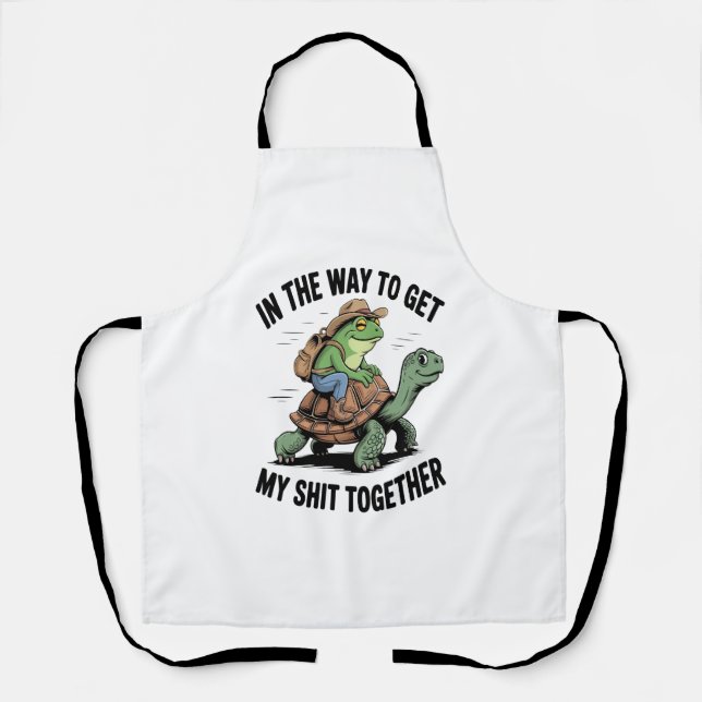 Delantal Rana con tortuga de Gorra (Anverso)