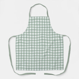 Delantal Rana de burbujas Gingham - aguijón verde de laurel
