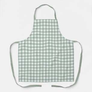 Delantal Rana de burbujas Gingham - aguijón verde de laurel