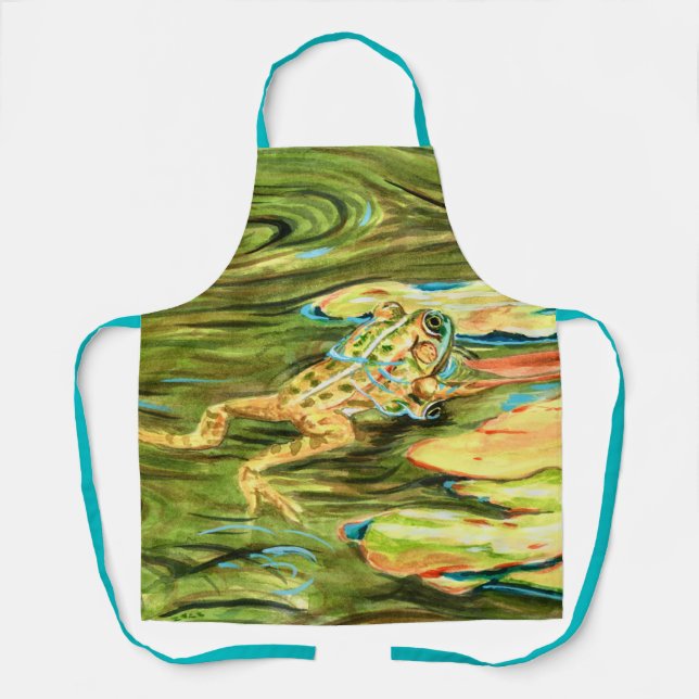 Delantal Rana en el estanque - Apron (Anverso)