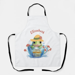 Delantal Rana feliz del Día de la Madre y Gorra en una taza