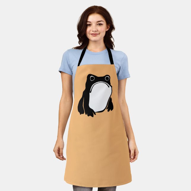 Delantal Rana gruñón dibujando arte japonés de Matsumoto Ho (Gastado)