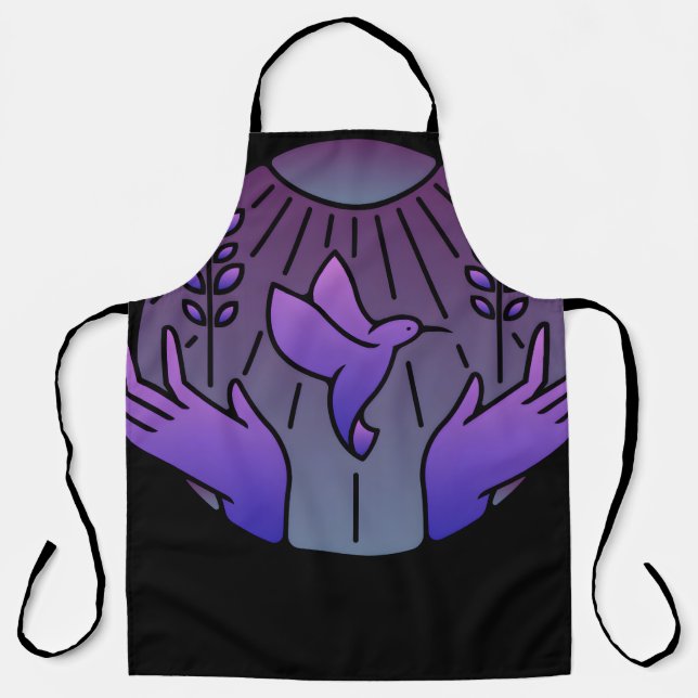 Delantal Rancho El Colibri Logotipo sobredimensionado (Anverso)