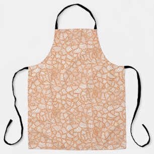 Delantal Random Leaf Mosaic Dark Naranja