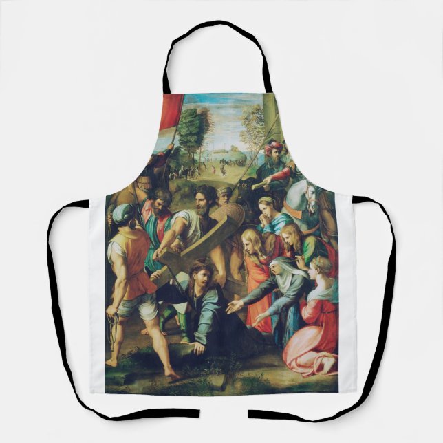 Delantal Raphael Spasimo Christ Cae Bajo la Cruz Arte (Anverso)