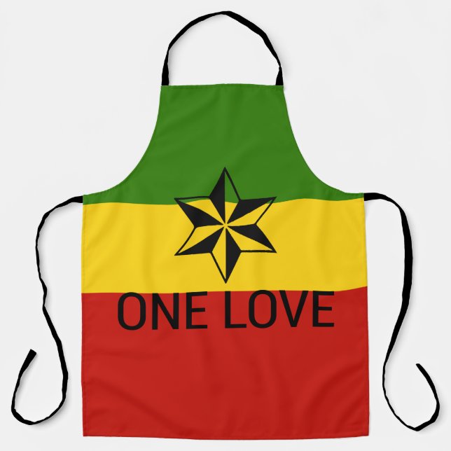 Delantal Rasta One Love (Anverso)