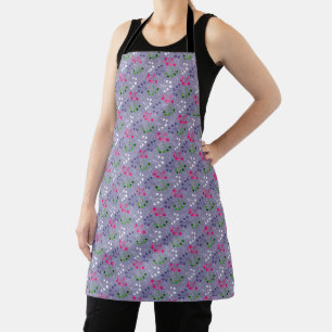 Delantal Rastreo retro de patrón de bayas multicolores