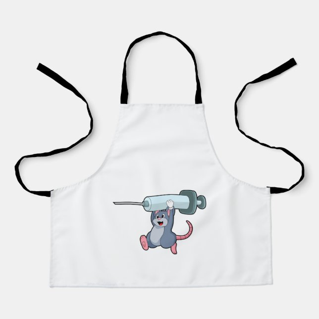 Delantal Ratón como enfermera con jeringas.PNG (Anverso)