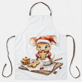 Delantal Ratón de jefe de Navidades de corte