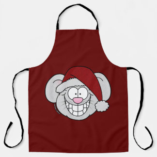 Delantal Ratón de Navidad Blanca de Santa Gráficos Screwbal