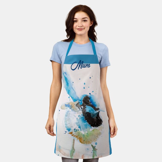 Delantal Ratonero azul Ratonero Agua Aquarela Azul bebé Aus (Gastado)