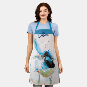 Delantal Ratonero azul Wrens Acuarela Bebé Azul Australiano