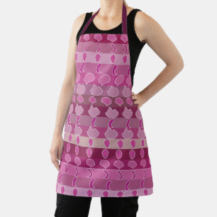 Delantal Raya Floral Rosa