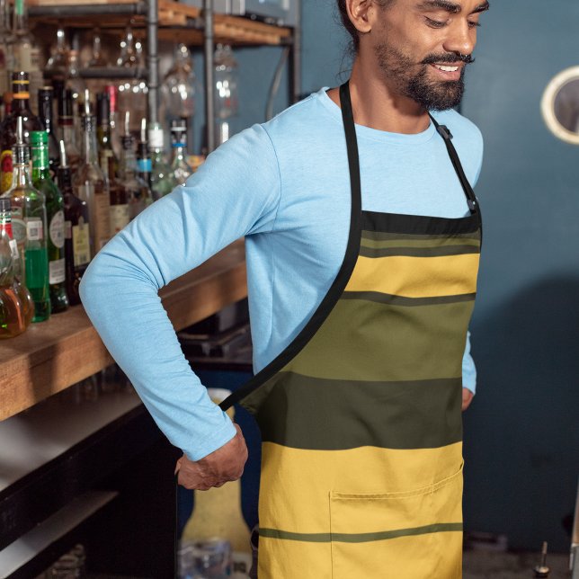 Delantal Rayas amarillas y verdes vintage (apron)