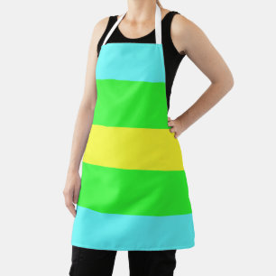 Delantal Rayas anchas amarillas, verdes y azules de Shirley