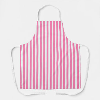 Delantal Rayas Anchas Rosadas Blancas