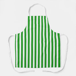 Delantal Rayas Anchas Verdes Blancas