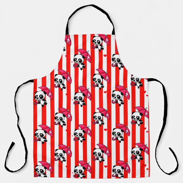 Delantal Rayas blancas rojas (Anverso)