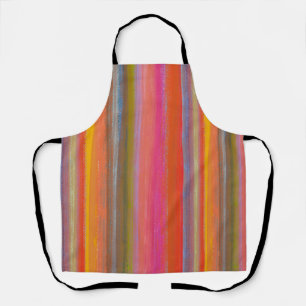 Delantal Rayas Boho de Carbón Coloridas