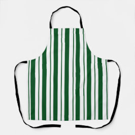 Delantal Rayas de caña de golosinas verdes y blancas