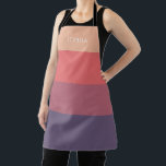 Delantal Rayas de color ocaso-<br><div class="desc">Prepárate para cocinar algunos sabores de otoño con nuestro Apron de las franjas de color otoño. Con una paleta de Viola Purple, Dusky Rosa, Terra Cotta y Caramel Powder, este delantal no sólo le añade estilo a su vestimenta sino que también le mantiene limpio mientras prepara sus platos favoritos de...</div>