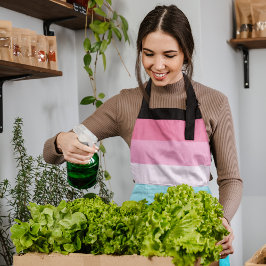 Delantal Rayas de colores azul y rosa