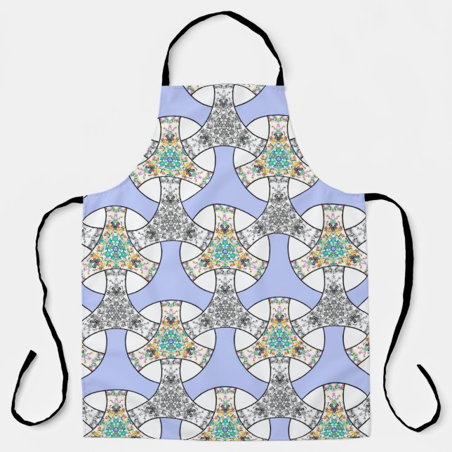 Delantal Rayas de entrelazado de mosaico inmaculado (Anverso)