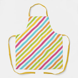 Delantal Rayas diagonales en colores vibrantes