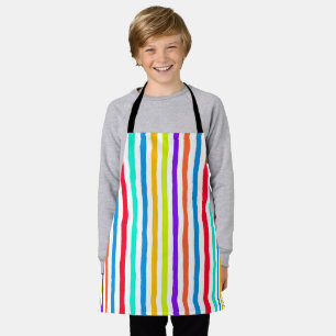Delantal Rayas dibujadas a mano en brillantes colores de ar