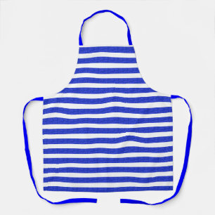 Delantal Rayas Geométricas Azules Chic
