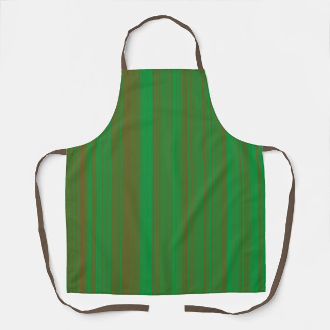 Delantal Rayas marrones verdes (Anverso)
