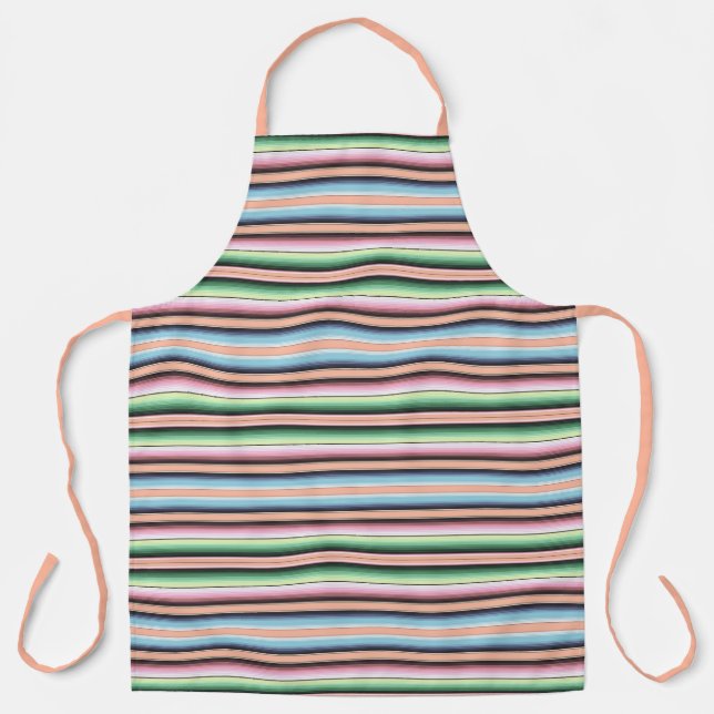 Delantal rayas pastel serape (Anverso)