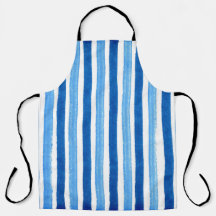 Rayas pintadas a mano en azul y blanco