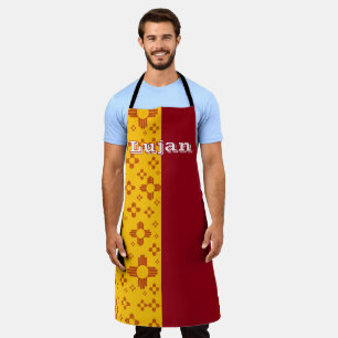 Delantal Rayas verticales Zia Sol Rojo Amarillo Nuevo Méxic