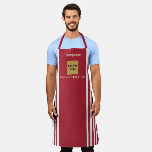 Delantal Rayo rojo y blanco personalizado