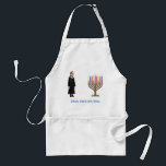 Delantal RBG Apron<br><div class="desc">¡Protéjase de la mancha de latke con este delantal de Chanukah inspirado en RBG! Todas las regalías donadas a la Red Nacional de Fondos para el Aborto (https://abortionfunds.org/).</div>