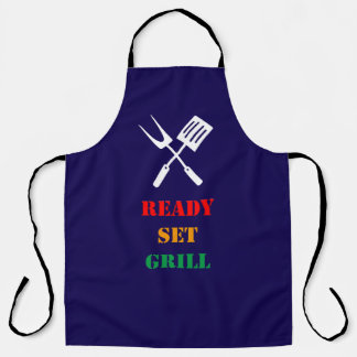 Delantal Ready, set, grill